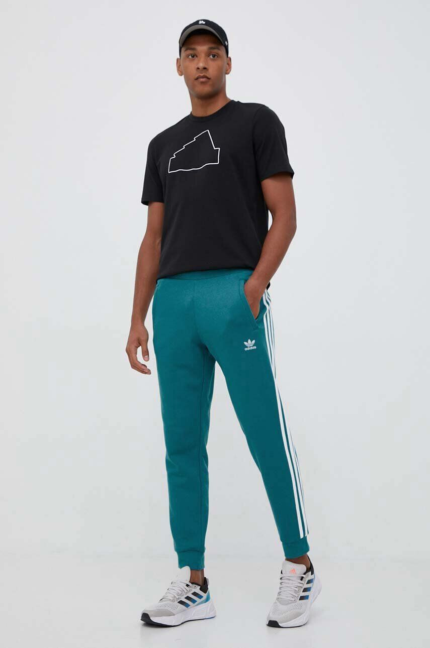 adidas Originals pantaloni de trening IM2110-ARCFUS culoarea turcoaz cu imprimeu - Pled.ro