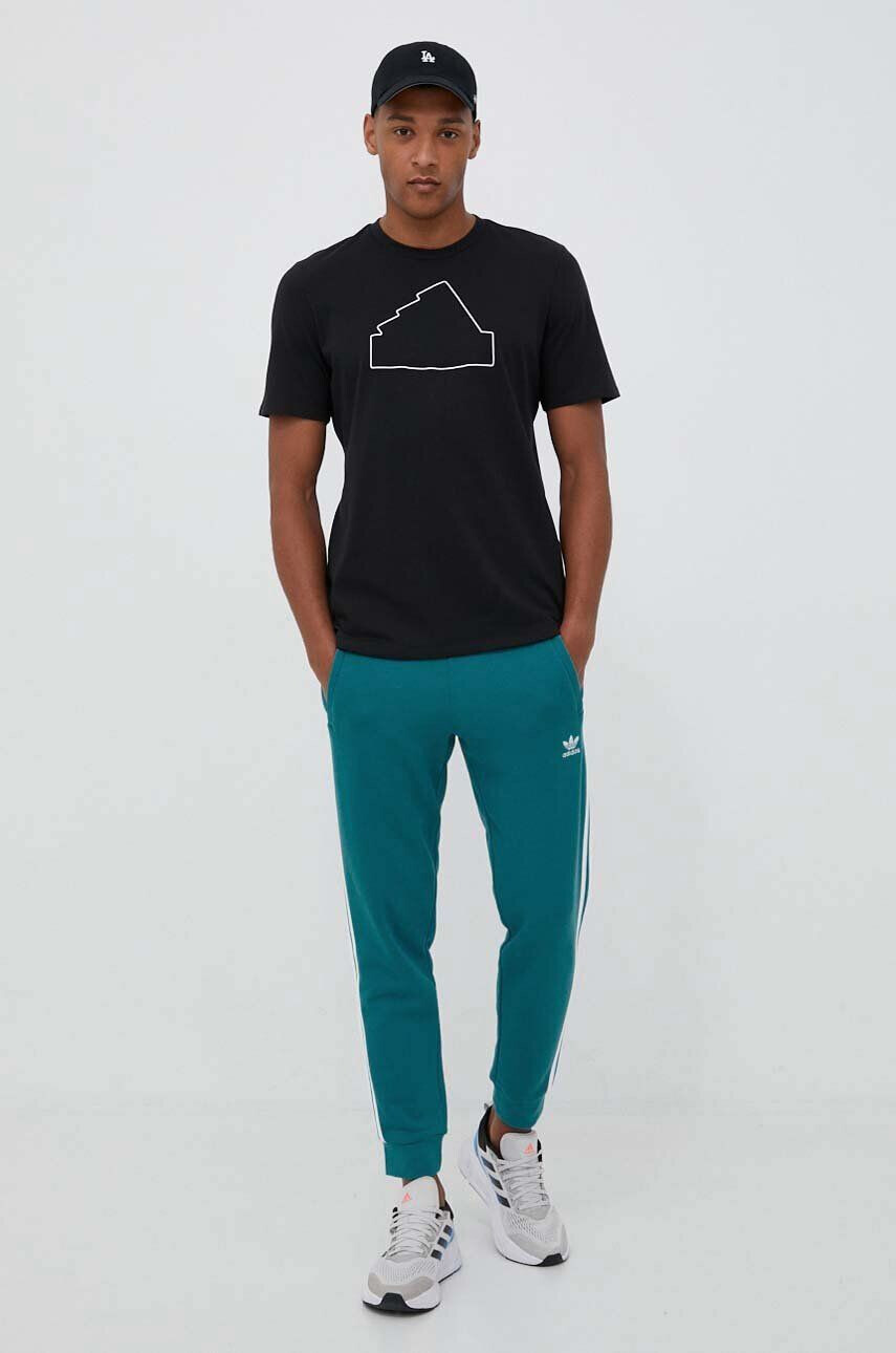 adidas Originals pantaloni de trening IM2110-ARCFUS culoarea turcoaz cu imprimeu - Pled.ro