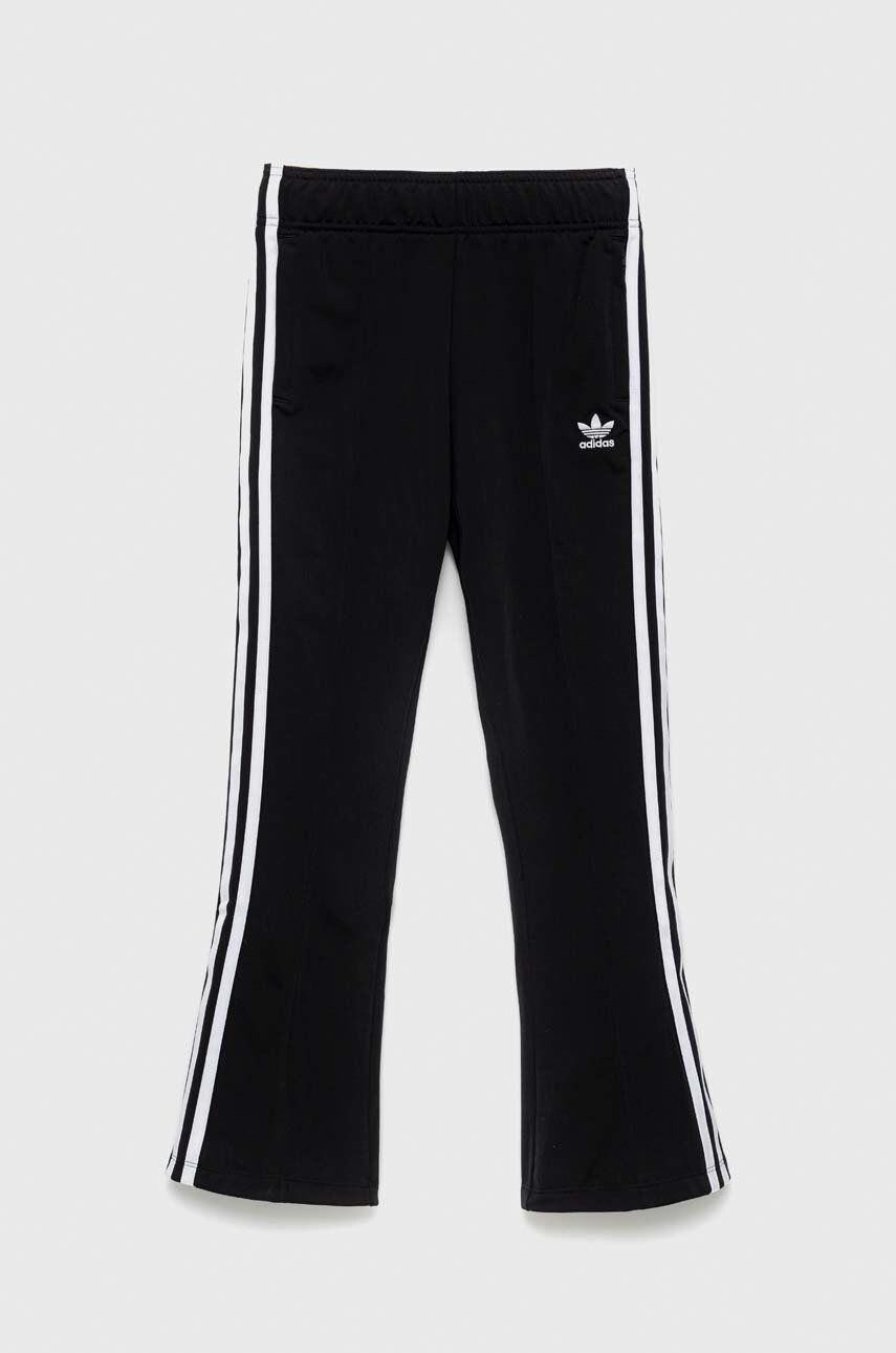 adidas Originals pantaloni de trening pentru copii culoarea turcoaz cu imprimeu - Pled.ro