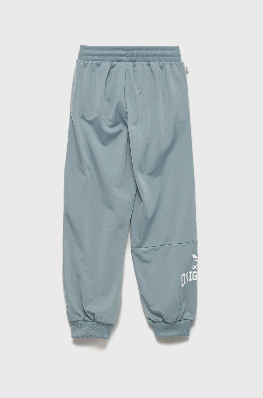 adidas Originals pantaloni de trening pentru copii culoarea verde neted - Pled.ro