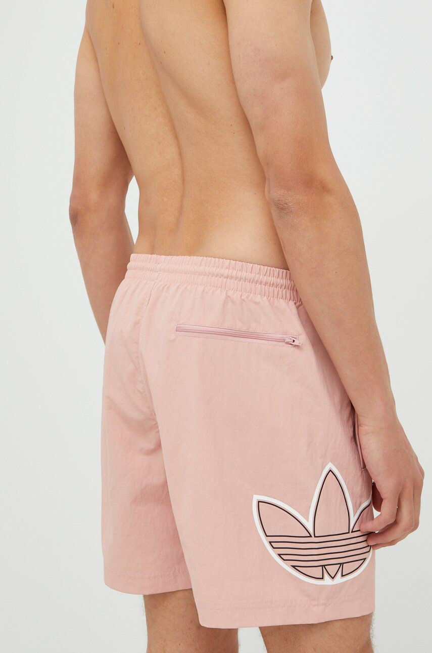 adidas Originals pantaloni scurti de baie culoarea roz - Pled.ro