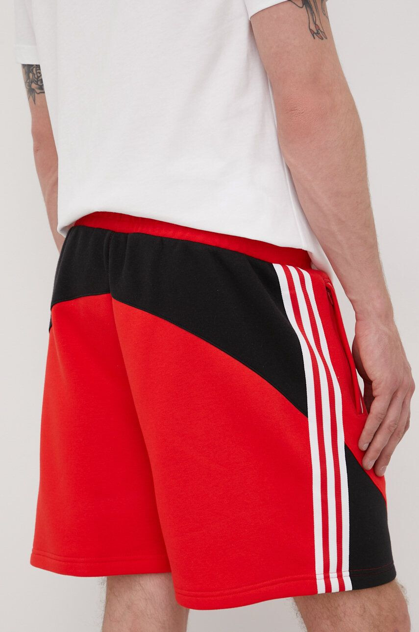 adidas Originals pantaloni scurți HC2092 barbati culoarea rosu HC2092-VRED/BLK - Pled.ro