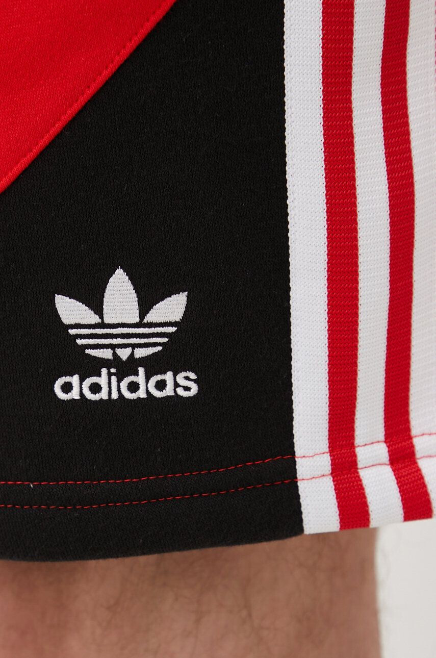 adidas Originals pantaloni scurți HC2092 barbati culoarea rosu HC2092-VRED/BLK - Pled.ro