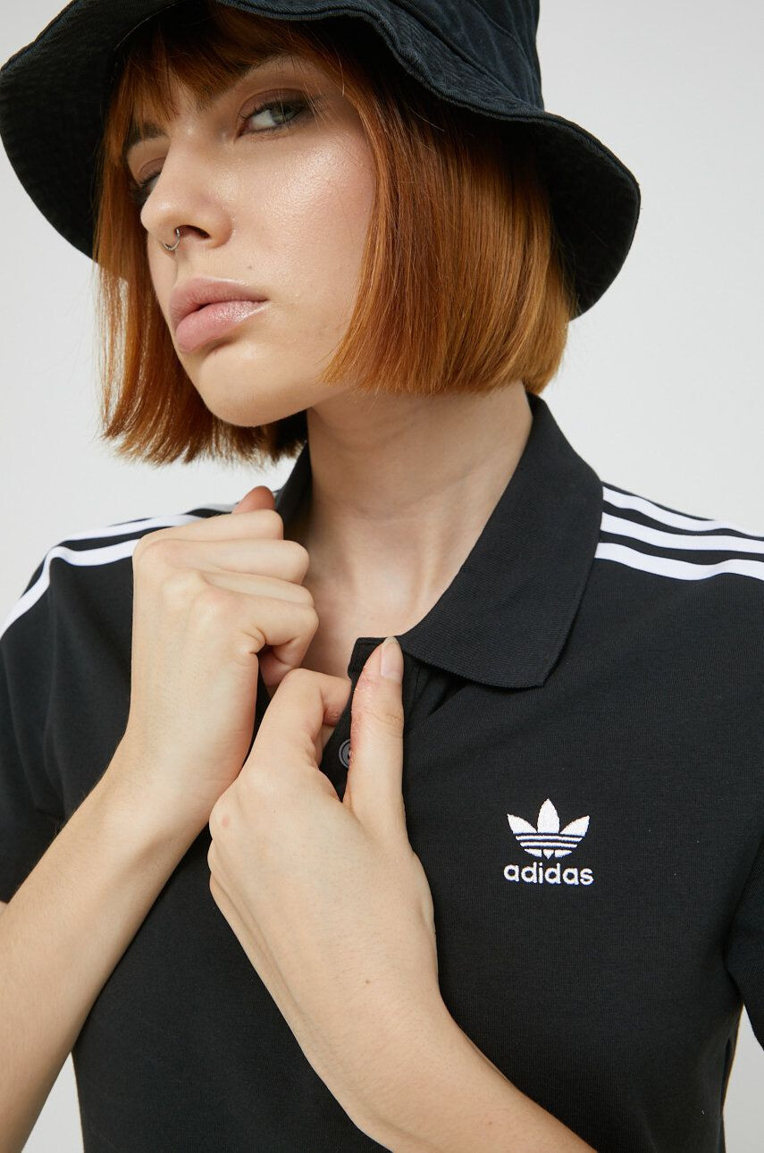 adidas Originals rochie culoarea negru mini mulata - Pled.ro