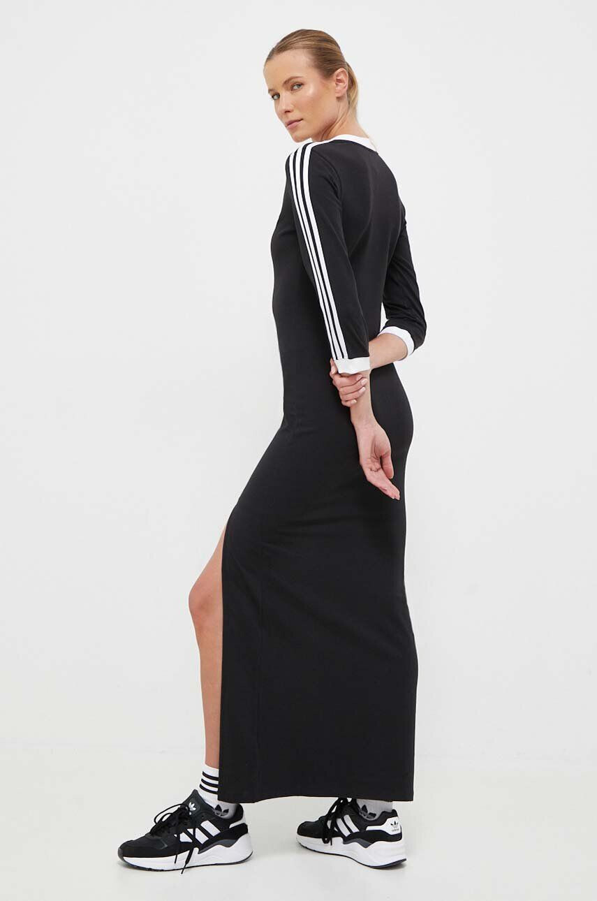 adidas Originals rochie culoarea negru maxi mulata - Pled.ro