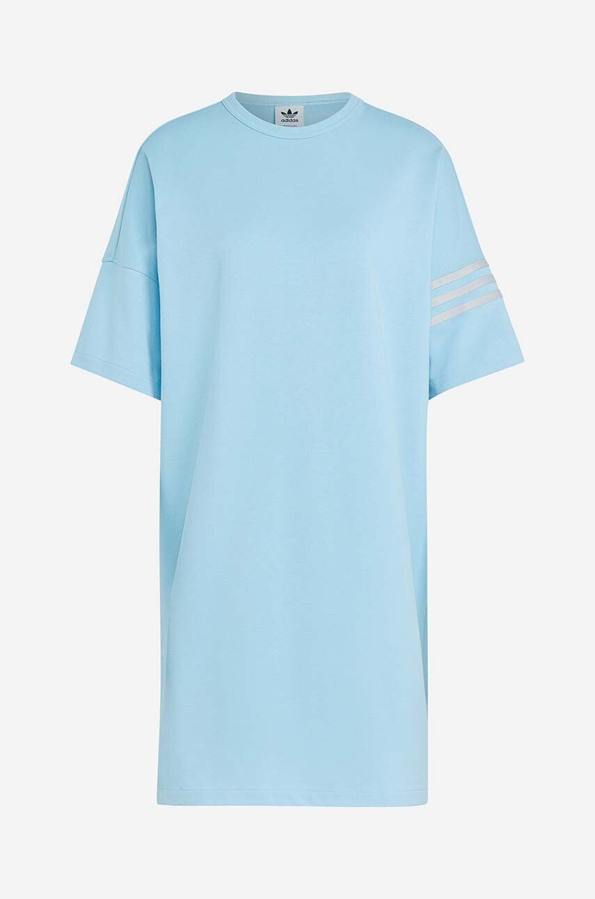 adidas Originals rochie Adicolor Neuclassics Tee Dress mini oversize IB7308-blue - Pled.ro