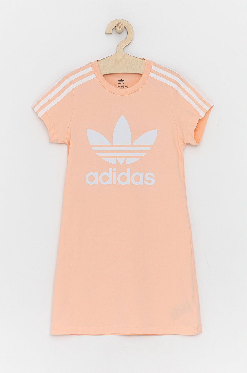 adidas Originals Rochie fete culoarea roz mini model drept - Pled.ro