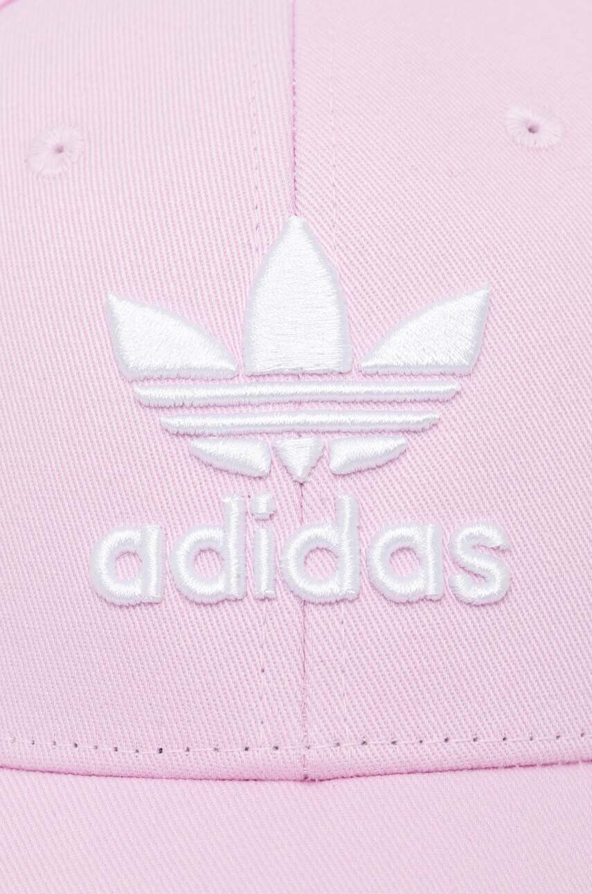 adidas Originals șapcă de baseball din bumbac culoarea roz cu imprimeu - Pled.ro