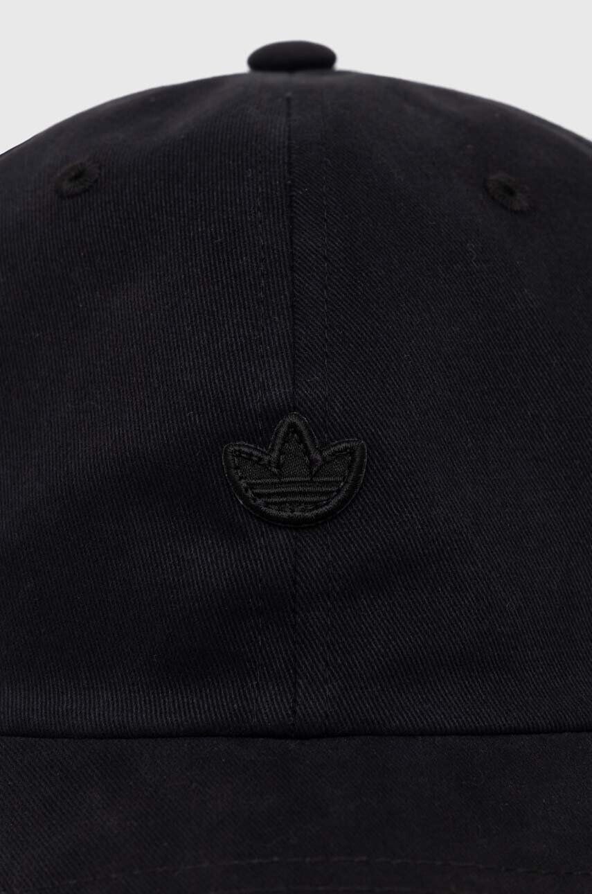 adidas Originals șapcă de baseball din bumbac culoarea negru neted - Pled.ro