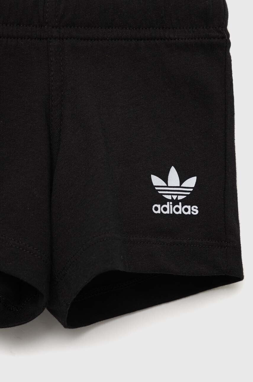 adidas Originals set de bumbac pentru bebelusi culoarea negru - Pled.ro