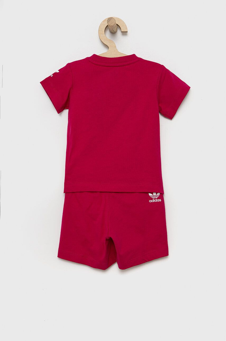 adidas Originals set de bumbac pentru copii HE6928 culoarea albastru marin - Pled.ro