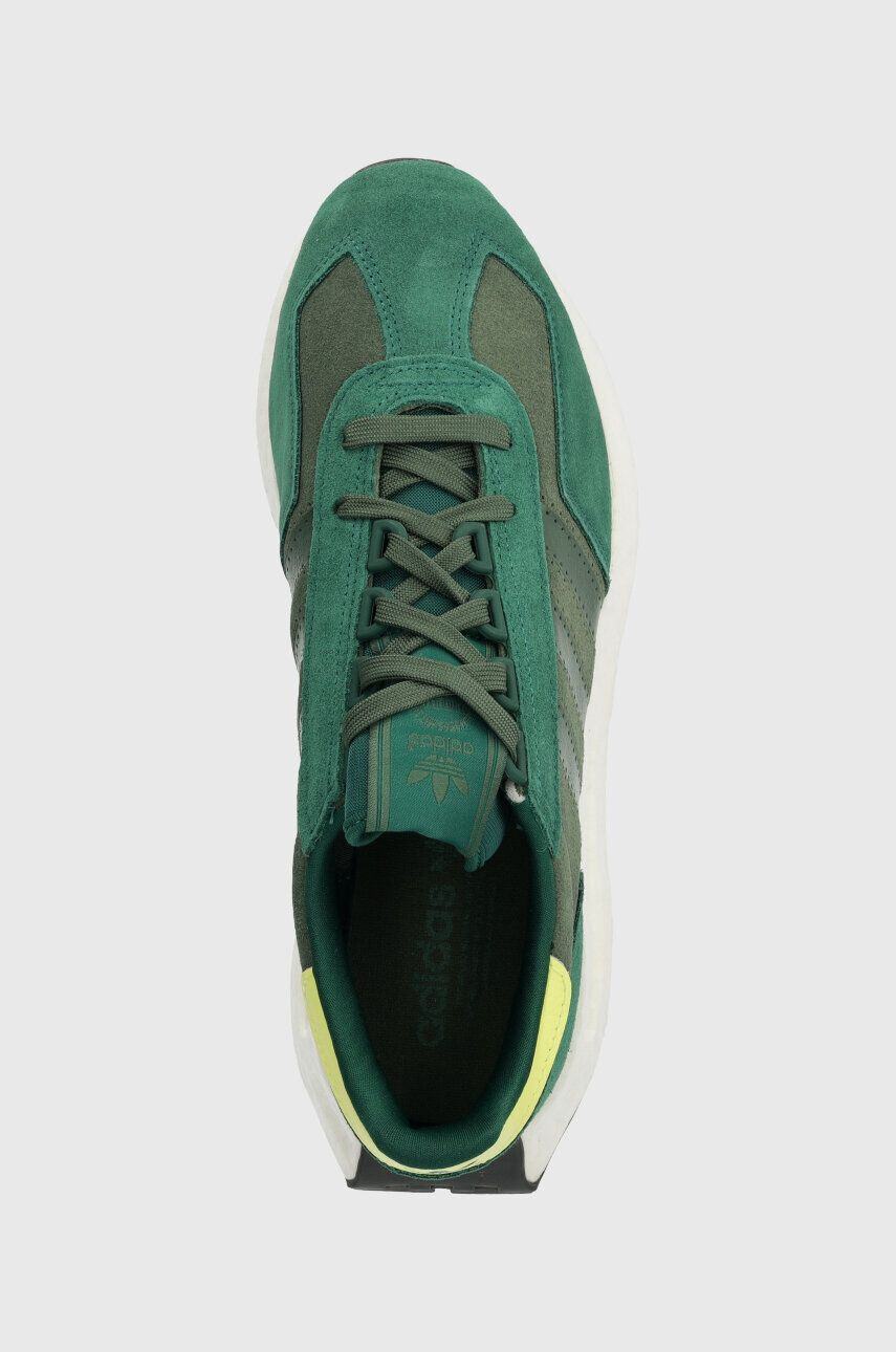 adidas Originals sneakers din piele intoarsă RETROPY culoarea verde - Pled.ro