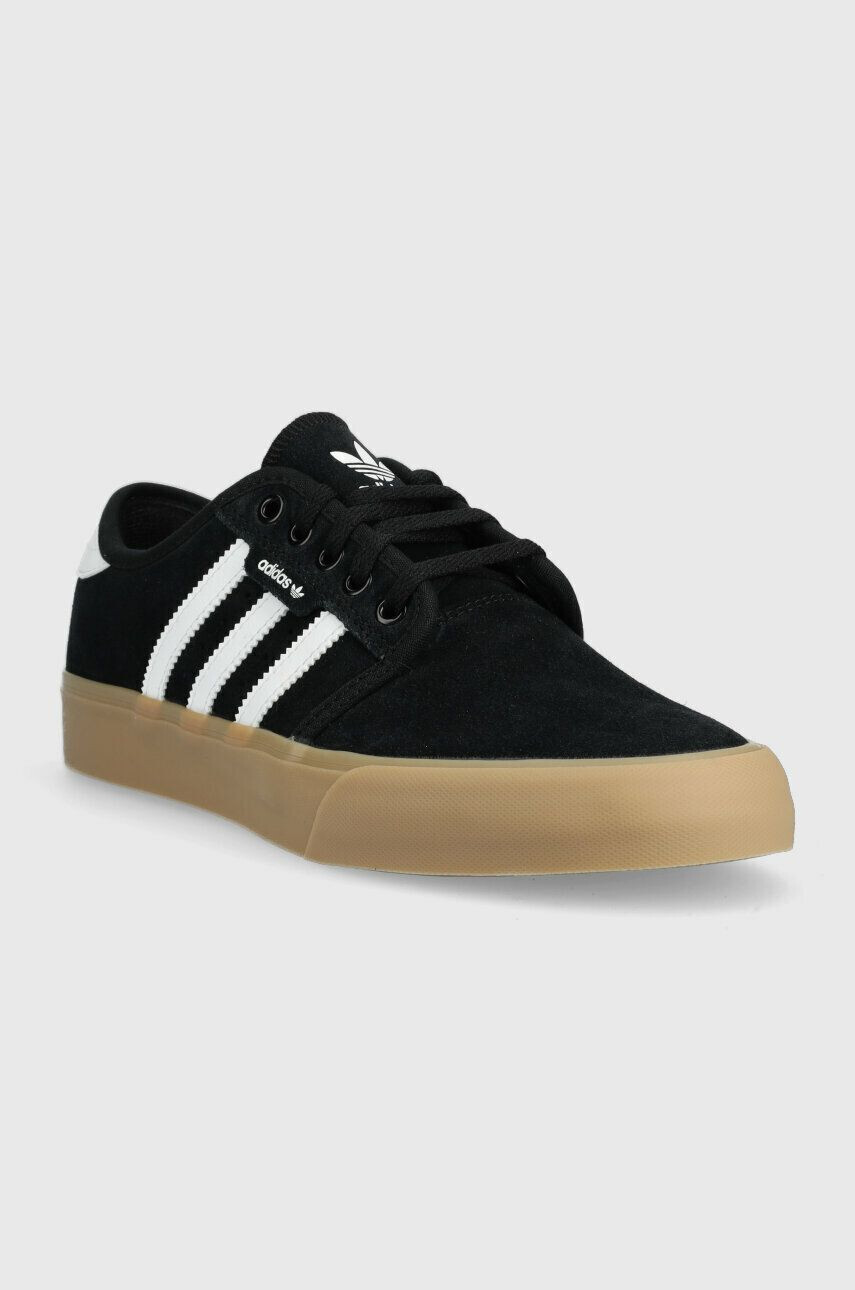 adidas Originals sneakers din piele intoarsă SEELEY culoarea negru - Pled.ro