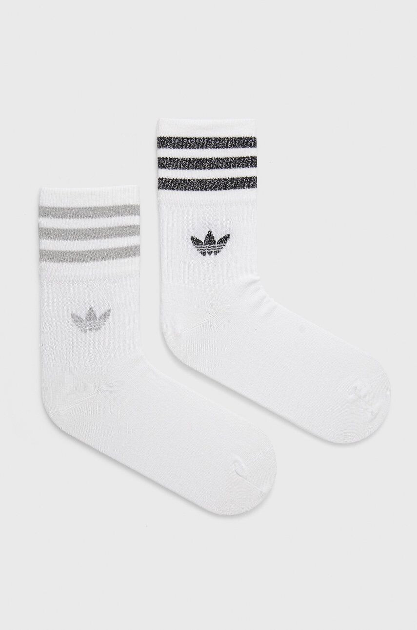 adidas Originals Șosete (2-pack) HC9561 femei culoarea alb HC9561-WHT/GRETW - Pled.ro