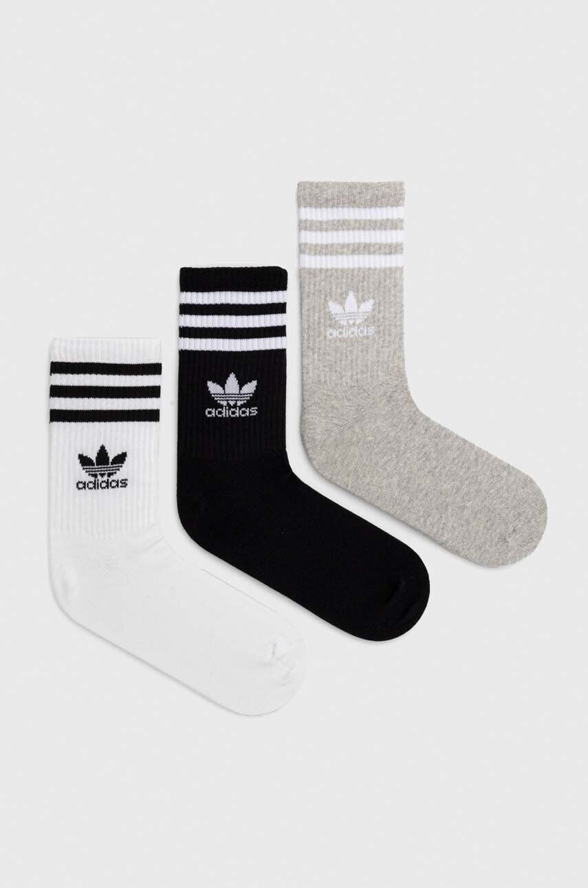 adidas Originals sosete 3-pack culoarea alb - Pled.ro