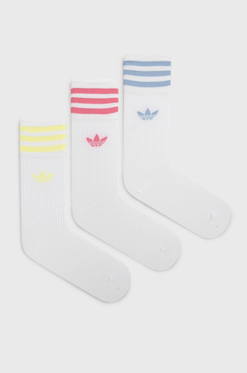 adidas Originals Șosete (3-pack) femei culoarea alb - Pled.ro