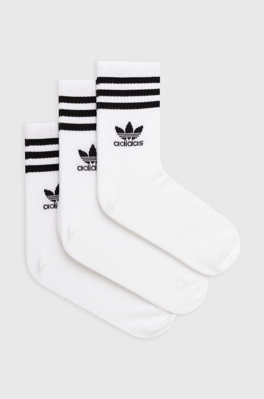 adidas Originals sosete 3-pack culoarea alb - Pled.ro