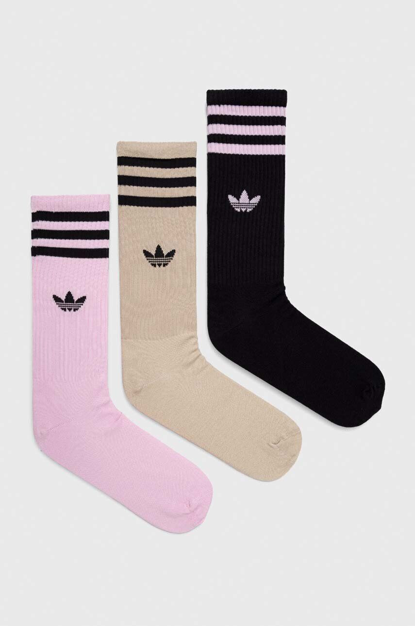 adidas Originals sosete 3-pack culoarea negru - Pled.ro