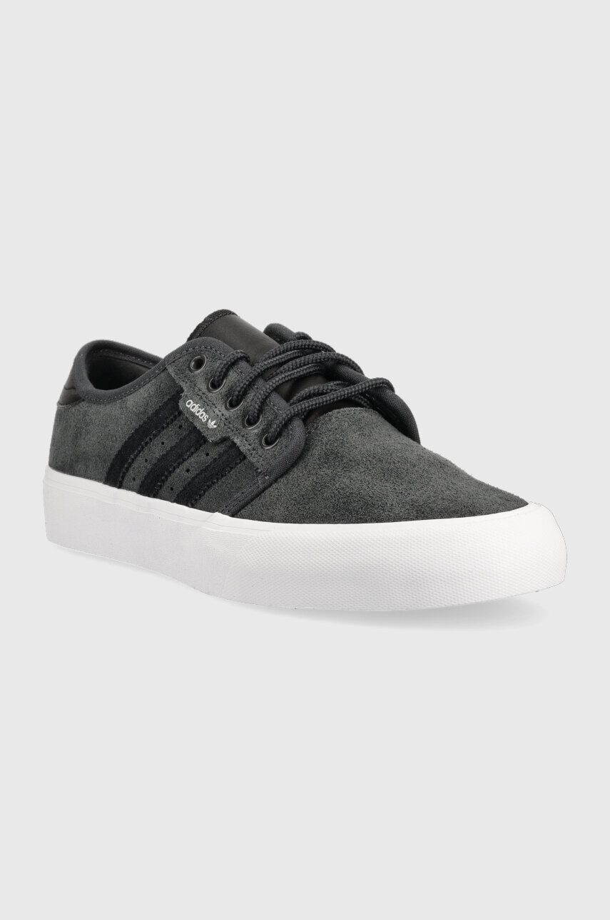 adidas Originals tenisi din piele intoarsa culoarea negru - Pled.ro