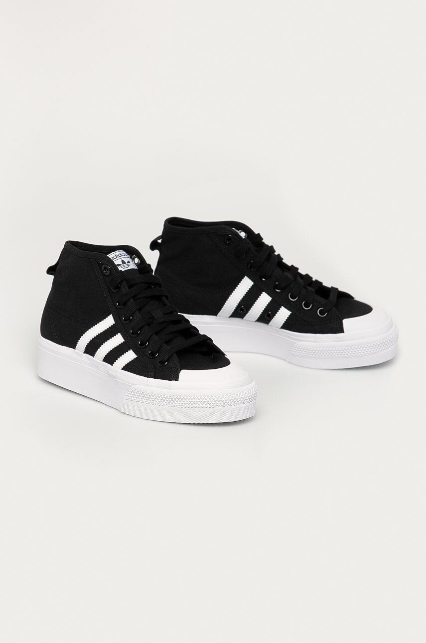 adidas Originals tenisi Nizza Platform Mid femei culoarea maro - Pled.ro