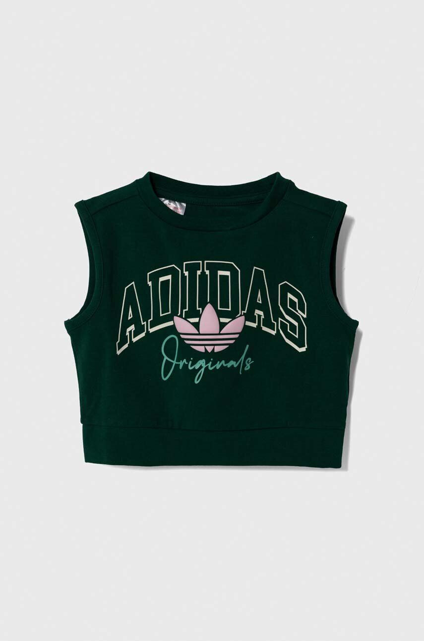 adidas Originals top copii culoarea verde - Pled.ro