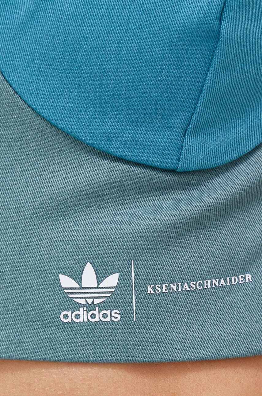 adidas Originals top din bumbac Ksenia Schnaider culoarea verde - Pled.ro