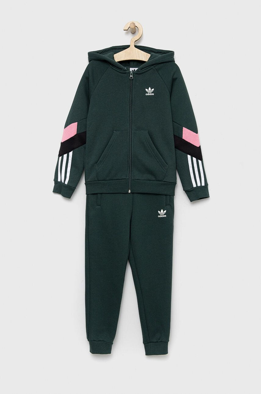 adidas Originals trening copii culoarea verde - Pled.ro