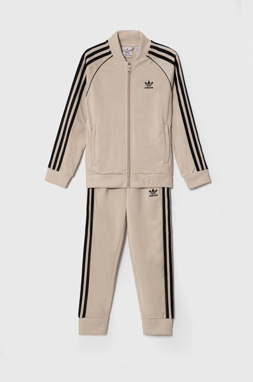 adidas Originals trening copii culoarea bej - Pled.ro