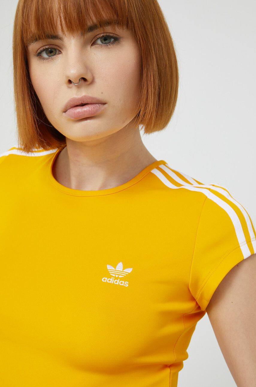 adidas Originals tricou femei culoarea galben - Pled.ro