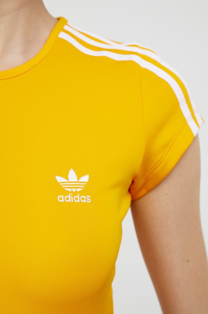 adidas Originals tricou femei culoarea galben - Pled.ro