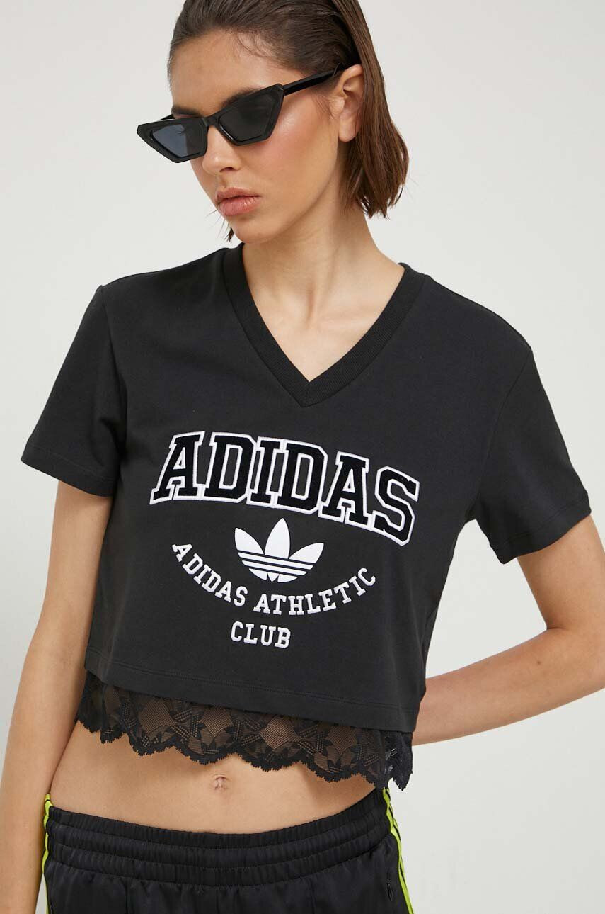 adidas Originals tricou femei culoarea negru - Pled.ro