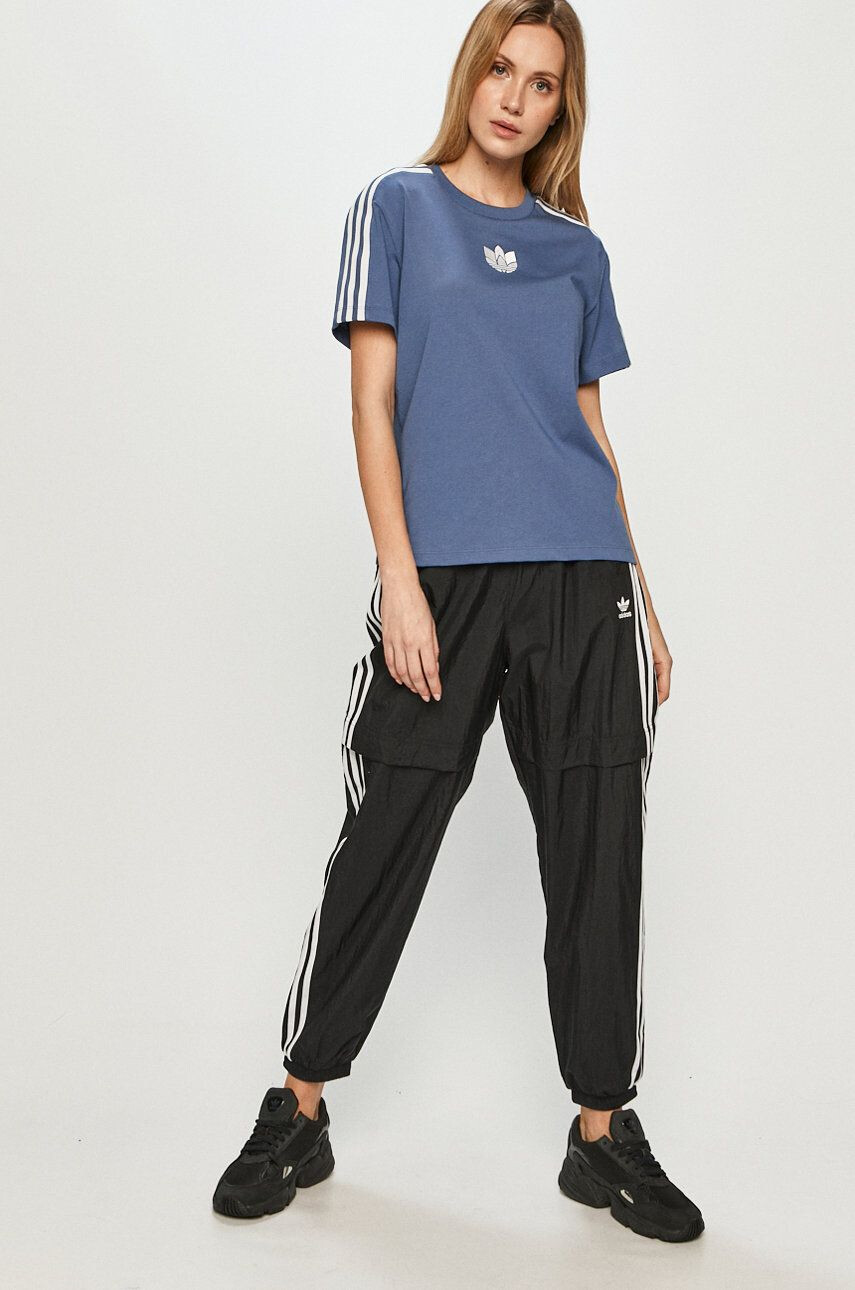 adidas Originals tricou femei culoarea bej - Pled.ro