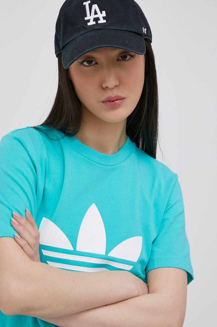 adidas Originals tricou Adicolor HE6869 femei culoarea turcoaz - Pled.ro