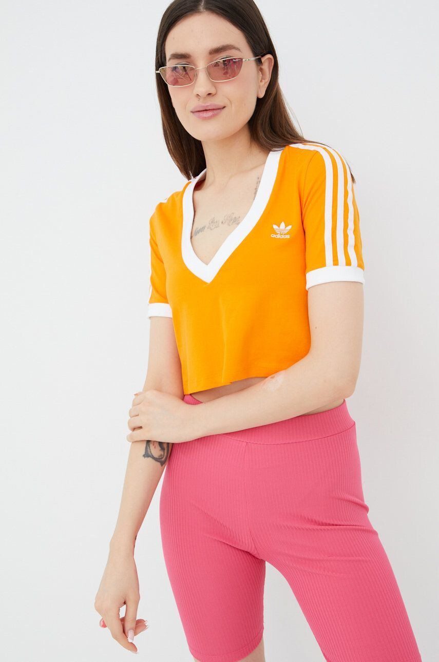 adidas Originals tricou Adicolor HC2029 femei culoarea portocaliu HC2029-BORANG - Pled.ro