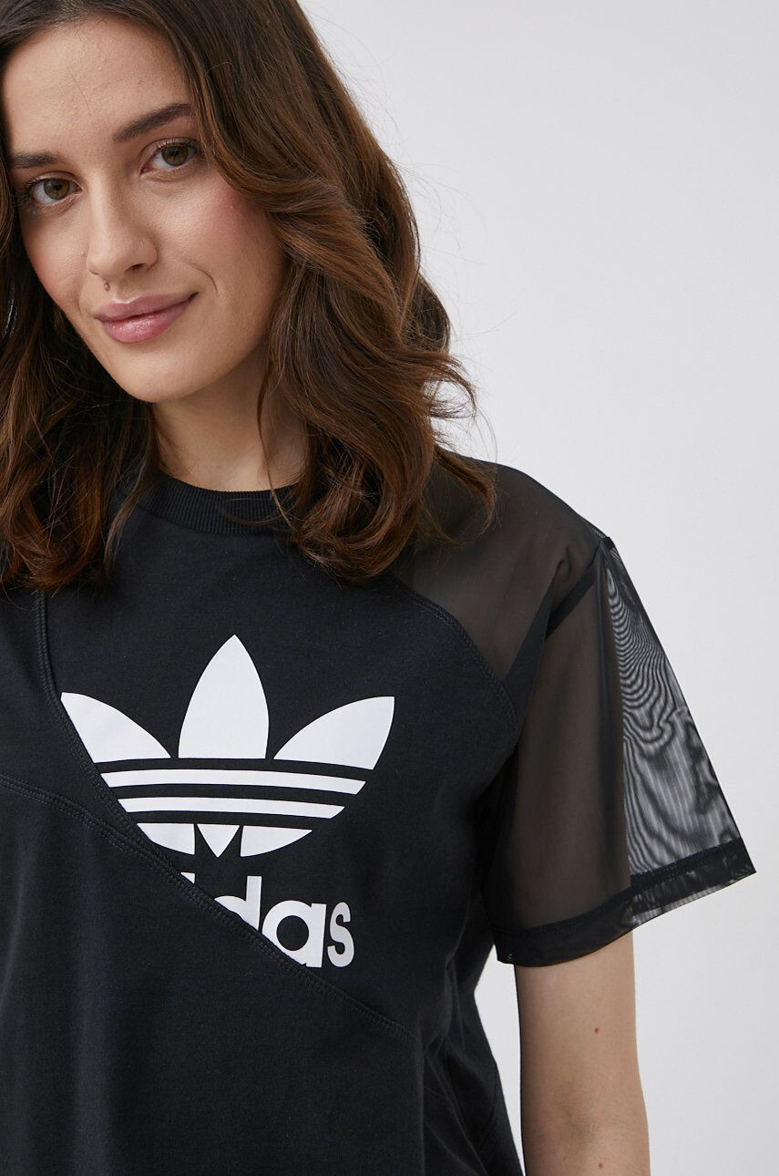 adidas Originals tricou Adicolor HC7039 femei culoarea negru - Pled.ro