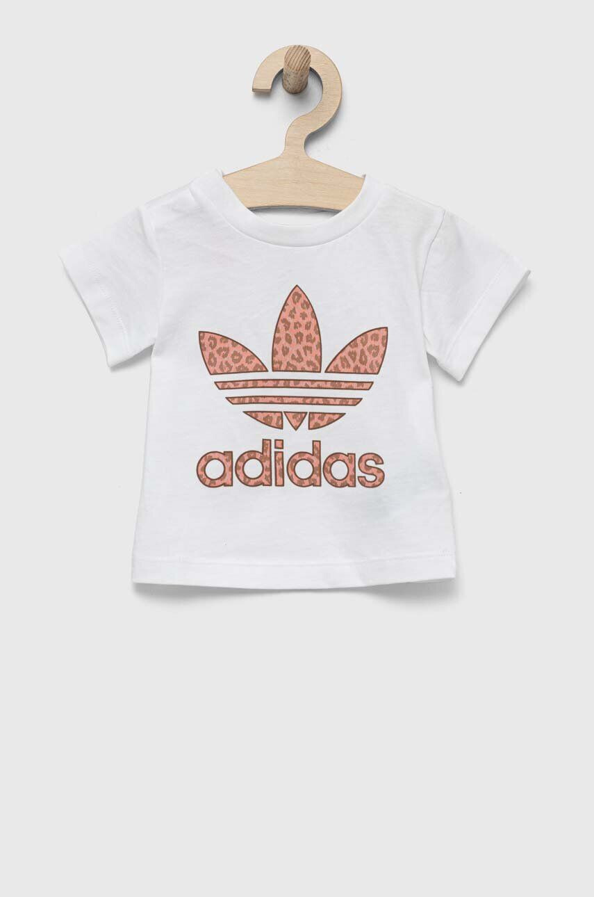 adidas Originals tricou de bumbac pentru copii culoarea alb - Pled.ro