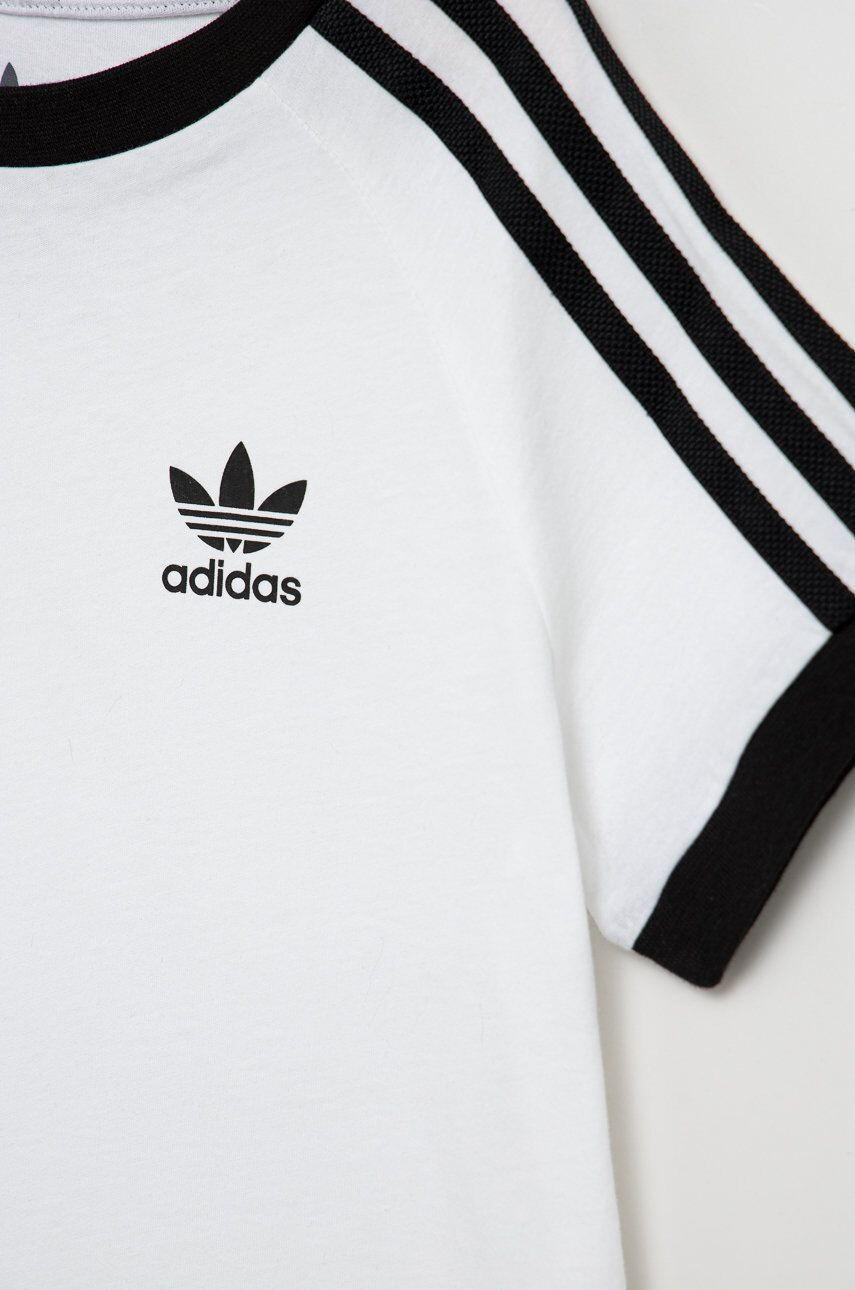 adidas Originals tricou de bumbac pentru copii culoarea alb cu imprimeu - Pled.ro