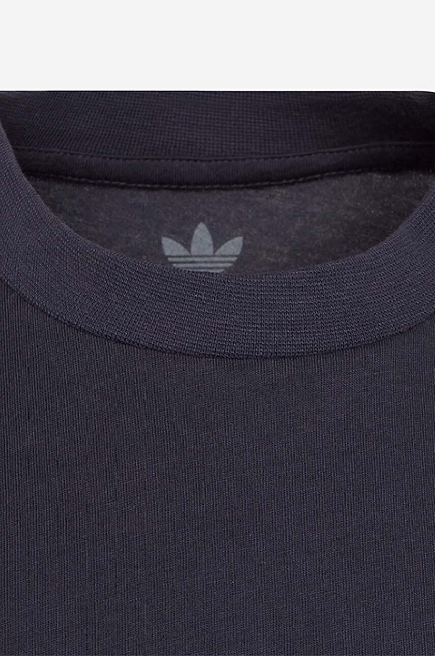 adidas Originals tricou de bumbac pentru copii culoarea albastru marin neted - Pled.ro