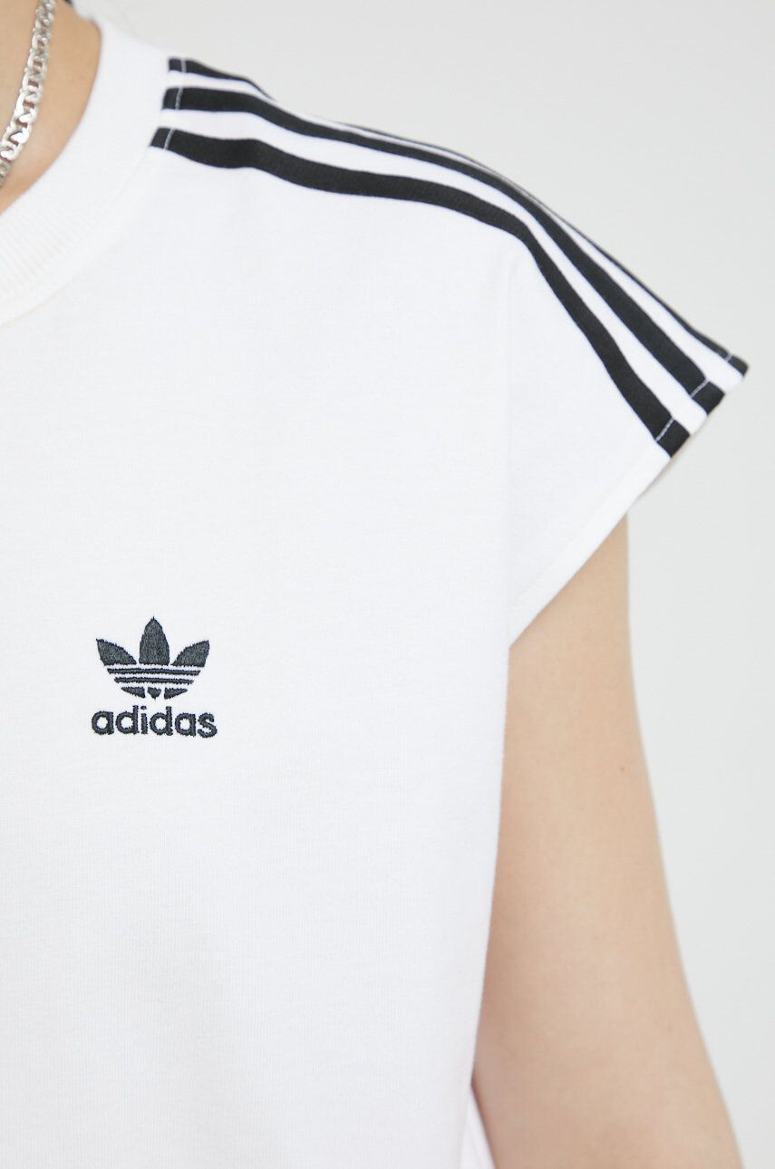 adidas Originals tricou din bumbac culoarea alb - Pled.ro