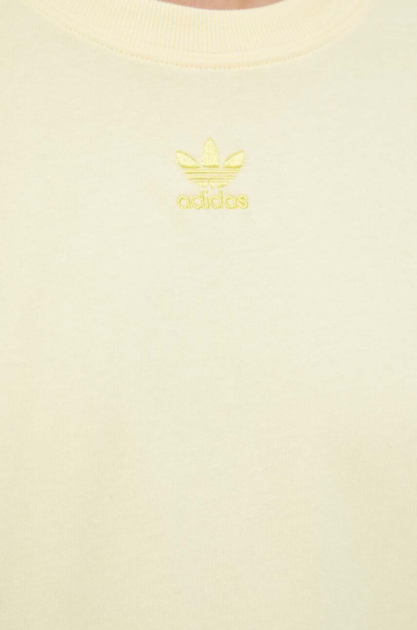 adidas Originals tricou din bumbac culoarea galben - Pled.ro