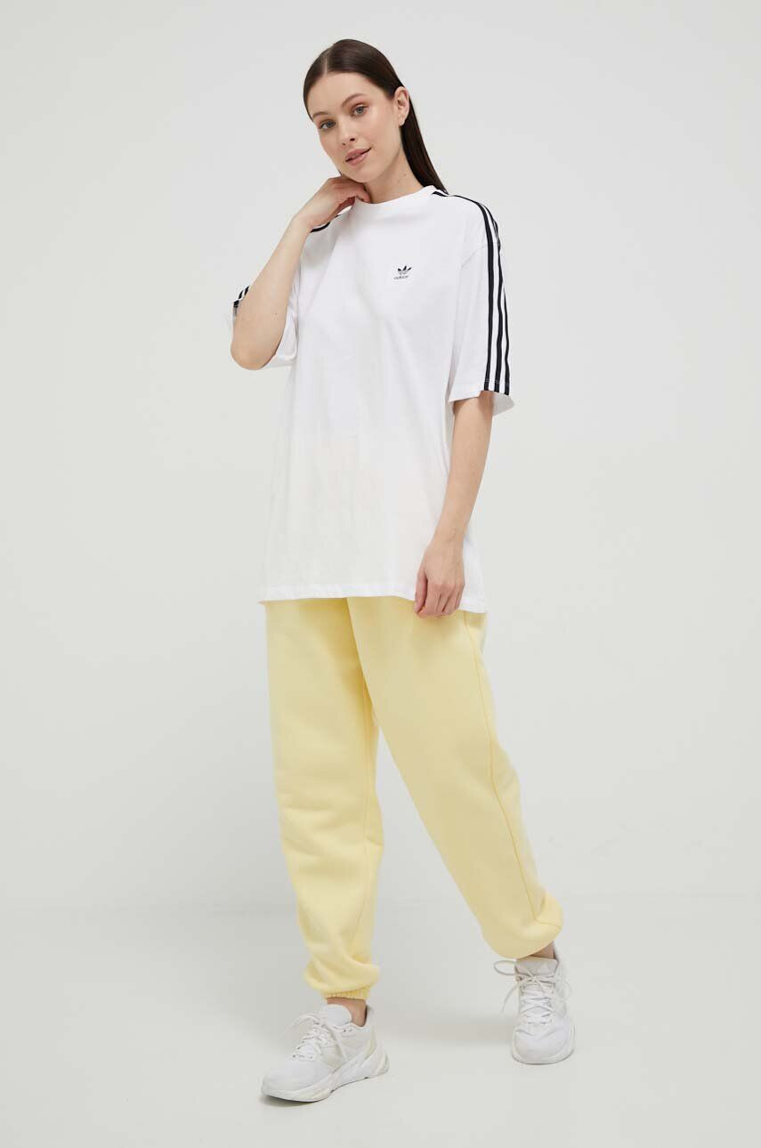 adidas Originals tricou din bumbac culoarea alb - Pled.ro