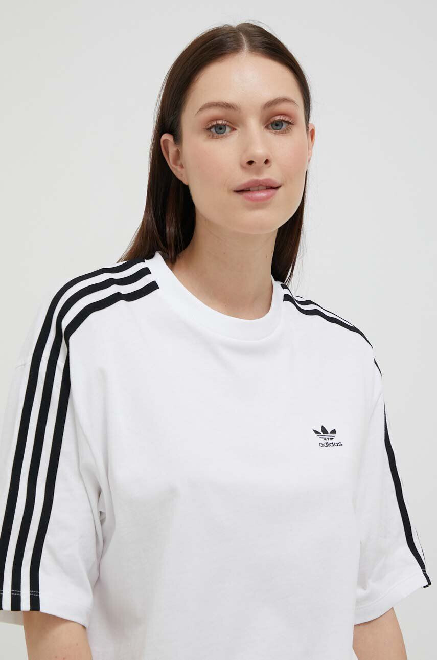 adidas Originals tricou din bumbac culoarea alb - Pled.ro