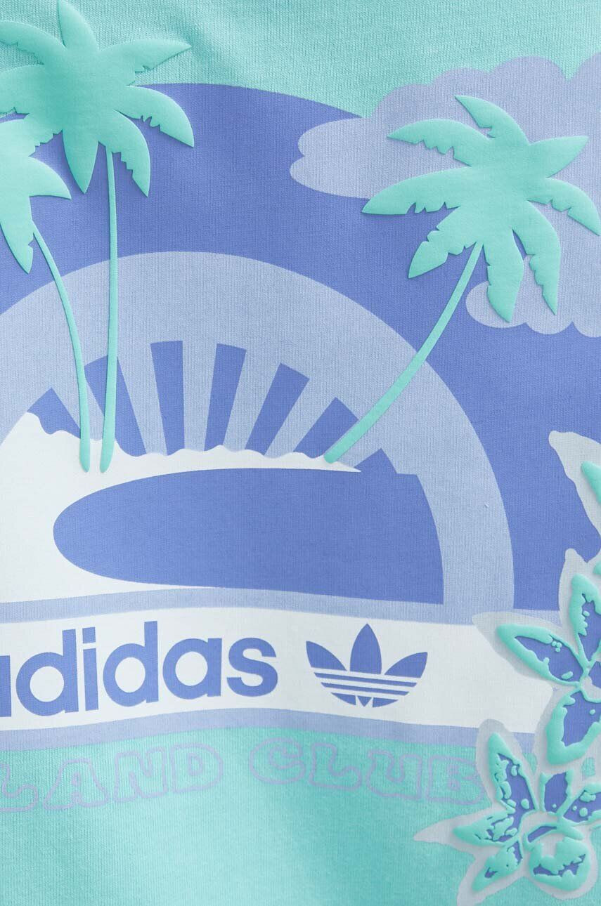 adidas Originals tricou din bumbac culoarea turcoaz - Pled.ro