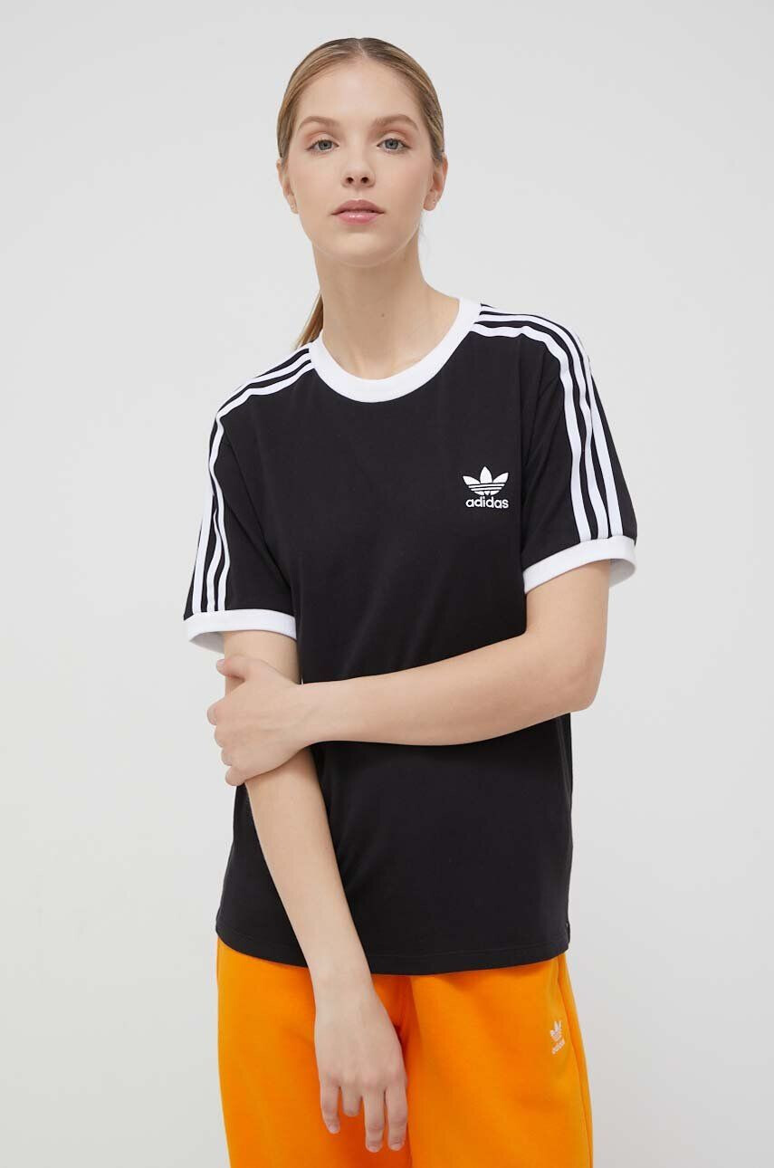 adidas Originals tricou din bumbac culoarea negru - Pled.ro