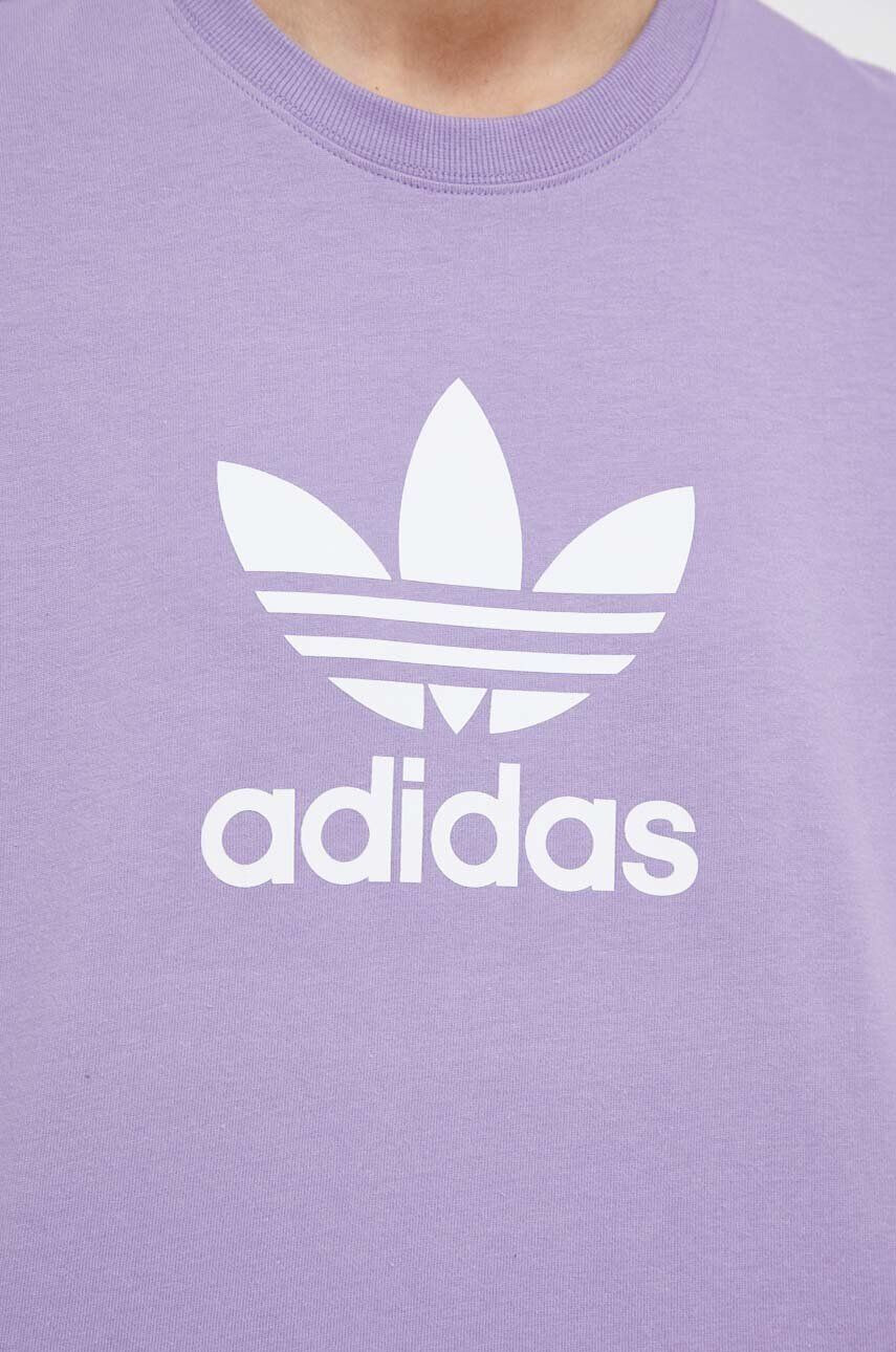 adidas Originals tricou din bumbac culoarea violet - Pled.ro