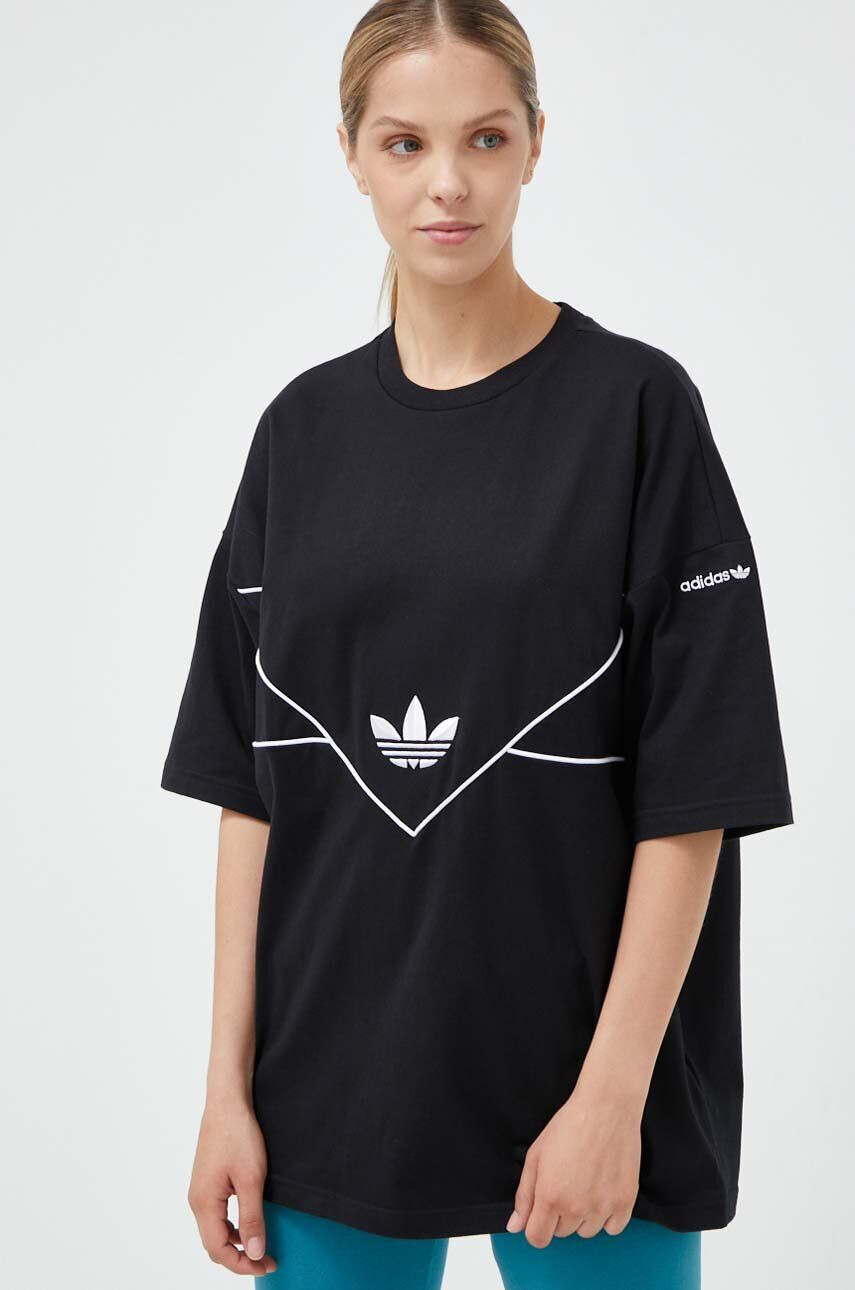 adidas Originals tricou din bumbac culoarea negru - Pled.ro