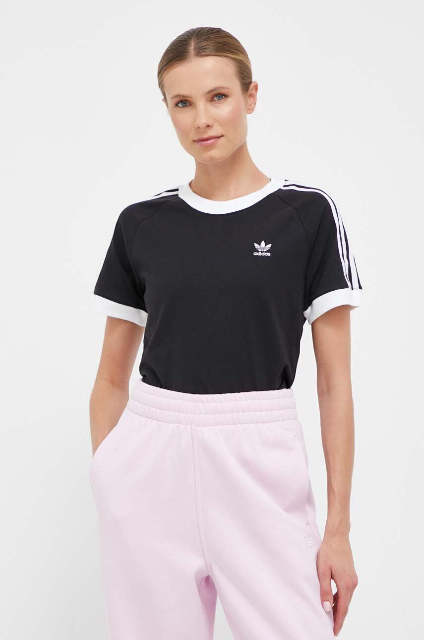 adidas Originals tricou din bumbac culoarea negru - Pled.ro