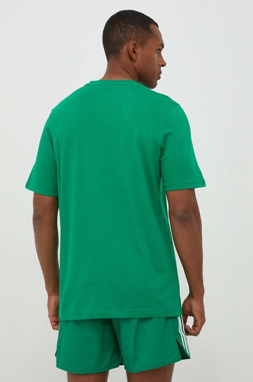 adidas Originals tricou din bumbac culoarea verde cu imprimeu - Pled.ro