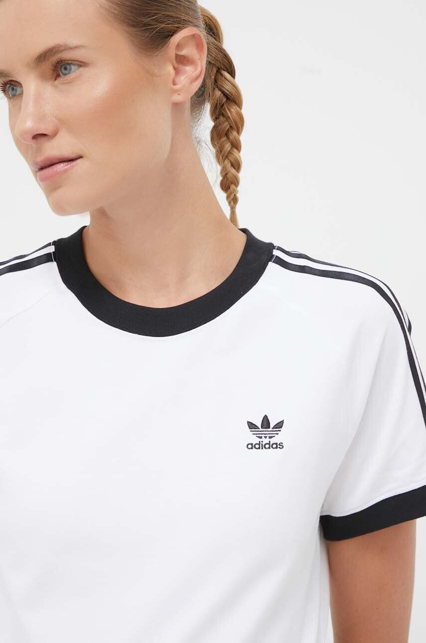 adidas Originals tricou din bumbac culoarea alb - Pled.ro