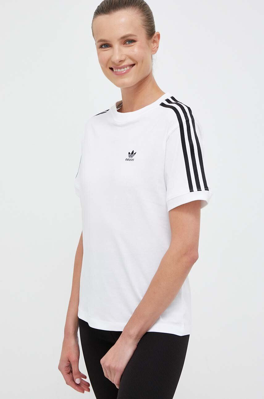 adidas Originals tricou din bumbac culoarea alb - Pled.ro